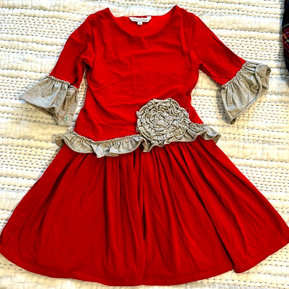 Girls Med (7/8) Chasing Fireflies Red Dress - so comfy!